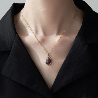 Buddha Gift Natural Green Aventurine Amethyst Rose Quartz Blessing Necklace Pendant