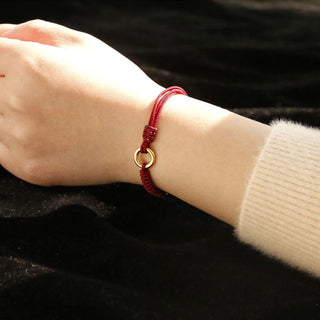 Buddha Gift Alloy Peace Buckle Luck Red String Bracelet