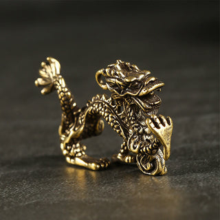 Buddha Gift Year Of The Dragon Mini Brass Dragon Luck Protection Home Decoration