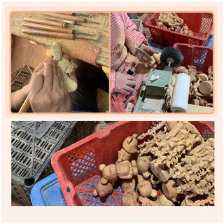 Buddha Gift Green Sandalwood Small Leaf Red Sandalwood Cute Cat Animals Soothing Peace Decoration