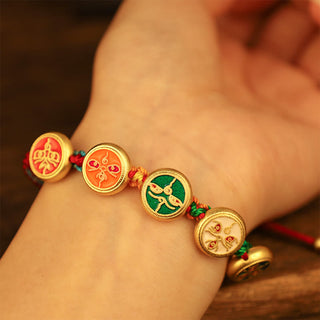 Buddha Gift Tibetan Five God Of Wealth Colorful Rope Braided Luck Bracelet
