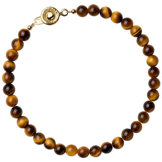 Buddha Gift 14K Gold Plated Natural Tiger Eye Stone Courage Protection Bracelet