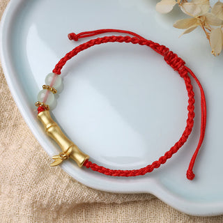 Buddha Gift Bamboo Design Luck Strength Braided Bracelet