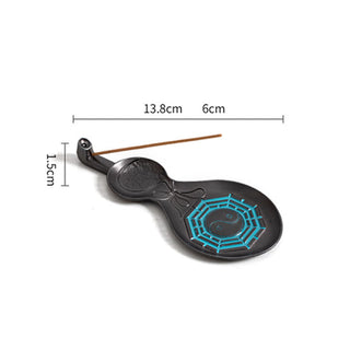 Buddha Gift Gourd Yin Yang Bagua Copper Blessing Incense Burner Decoration