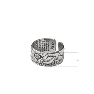 Buddha Gift Tibetan Lotus White Copper Enlightenment Ring