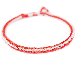 Buddha Gift Two-Color Rope Handcrafted Eight Thread Peace Knot Bracelet