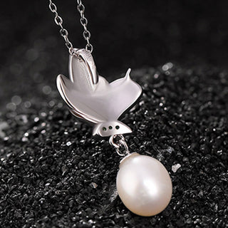 Buddha Gift 925 Sterling Silver Pearl Butterfly Healing Necklace Pendant Earrings Ring