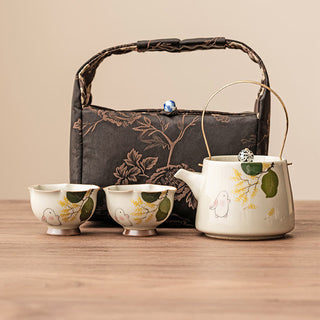 Buddha Gift Hand Painted Small Osmanthus Rabbit Ceramic Teacup Kung Fu Tea Cup 40ml