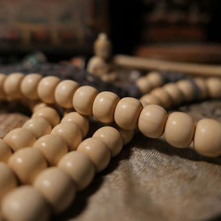 Buddha Gift 108 Mala Beads Abelia Biflora Wood Warding Off Evil Spirits Wrist Mala