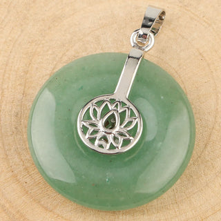 Buddha Gift Various Crystal Amethyst Pink Crystal Lotus Healing Necklace Pendant