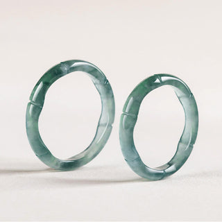 Buddha Gift Natural Jade Bamboo Prosperity Abundance Ring