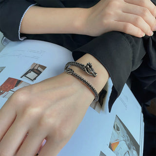 Buddha Gift Dragon Scales Pattern Luck Protection Bracelet Bangle