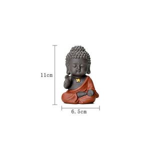 Buddha Gift Small Buddha Serenity Purple Clay Home Desk Decoration