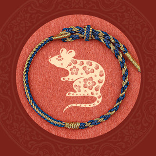 Buddha Gift Handmade Chinese Zodiac Rabbit Rooster Rat Horse Dragon Protection Braid String Bracelet