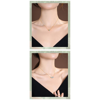 Buddha Gift 925 Sterling Silver Natural Hetian Jade Cyan Jade Luck Laughing Buddha Butterfly Necklace Pendant