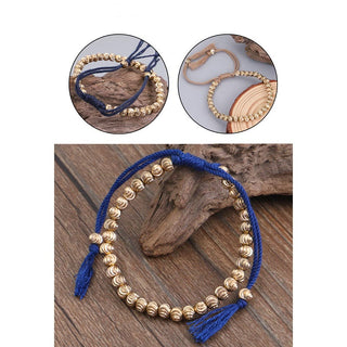 Buddha Gift Tibetan Handmade Copper Bead Luck String Bracelet