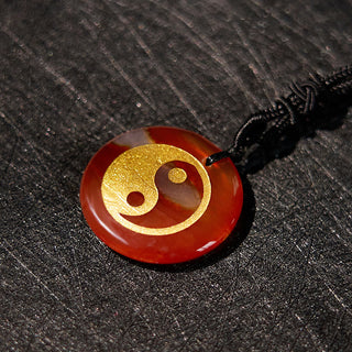 Buddha Gift Various Crystal Amethyst Tiger Eye Green Aventurine Yin Yang Spiritual Necklace Pendant
