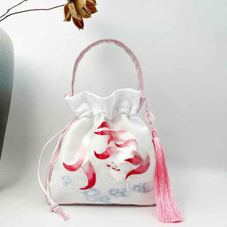 Buddha Gift Suzhou Embroidery Rabbit Lotus Epiphyllum Peony Magnolia Silk Tote Crossbody Bag Shoulder Bag Handbag