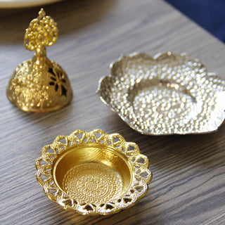 Buddha Gift Gold Leaf Coaster Spiritual Mini Alloy Metal Incense Burner