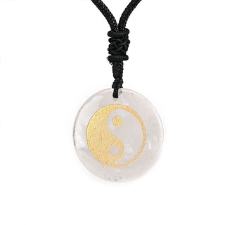 Buddha Gift Various Crystal Amethyst Tiger Eye Green Aventurine Yin Yang Spiritual Necklace Pendant