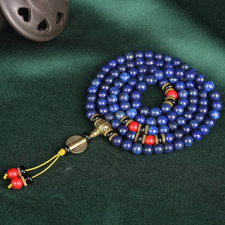 Buddha Gift Tibetan Mala Lapis Lazuli Positive Bracelet