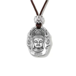 Buddha Gift Chinese Zodiac Natal Buddha Om Mani Padme Hum Lotus Compassion Necklace Pendant