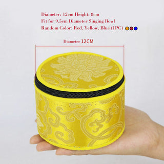 Buddha Gift Tibetan Singing Bowl Storage Bag with Zipper Closure Decoration