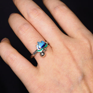 Buddha Gift Lotus Flower Pattern Enlightenment Ring