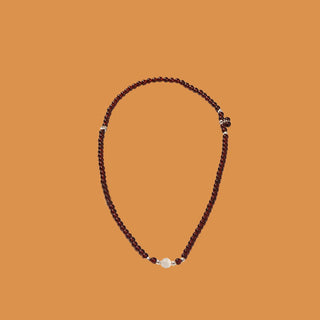 Buddha Gift 925 Sterling Silver Natural Garnet Cat Eye Protection Triple Wrap Bracelet