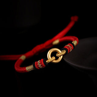 Buddha Gift FengShui Lucky Red String Couple Bracelet
