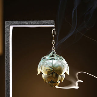Buddha Gift Lotus Meditation Hanging Incense Burner Decoration