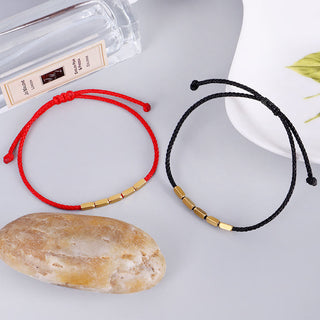 Buddha Gift Handcrafted Copper Bead Protection Braided String Bracelet