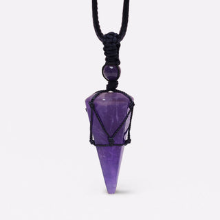 Buddha Gift Natural Stone Pointed Pendant Necklace