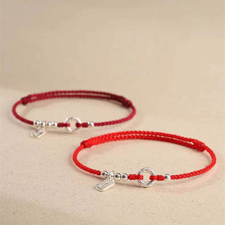Buddha Gift 925 Sterling Silver Auspicious Clouds Peace Buckle Safe And Sound Bracelet Anklet