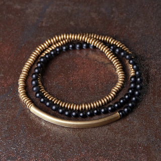 Buddha Gift Tibetan Various Agate Stone Copper Protection Triple Wrap Bracelet