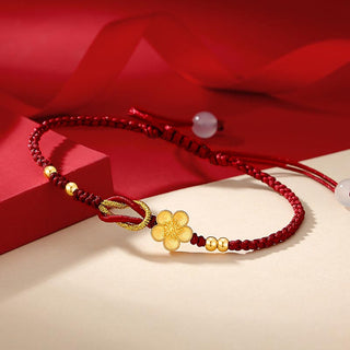 Buddha Gift Handmade 925 Sterling Silver Cherry Blossoms Sakura Chalcedony Luck Bracelet