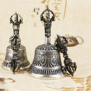 Buddha Gift Tibetan Meditation Bell and Vajra Dorje Copper Decoration Set