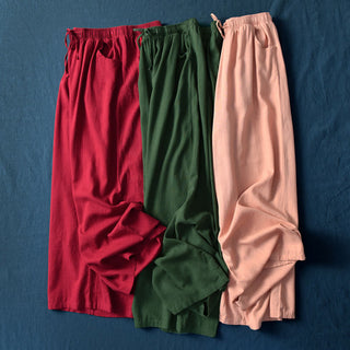 Buddha Gift Plain Wide Leg Pants Dance Women's Yoga Pants With Pockets