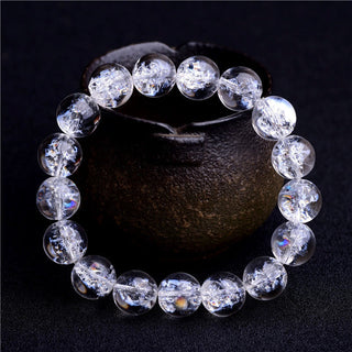 Buddha Gift Natural White Crystal Protection Healing Bracelet