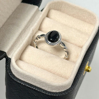 Buddha Gift 925 Sterling Silver Black Onyx Fortune Ring