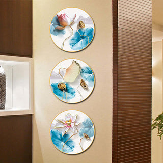 Buddha Gift 3Pcs Lotus Flower Meditation Enlightenment Wall Art Stickers