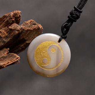 Buddha Gift Various Crystal Amethyst Tiger Eye Green Aventurine Yin Yang Spiritual Necklace Pendant