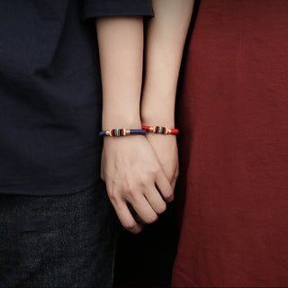 Buddha Gift Tibetan Handmade Colorful King Kong Knot Five Elements Luck Braid String Bracelet