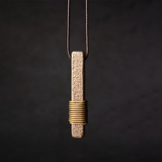 Buddha Gift Vintage Textured Design Copper Wealth Necklace Pendant