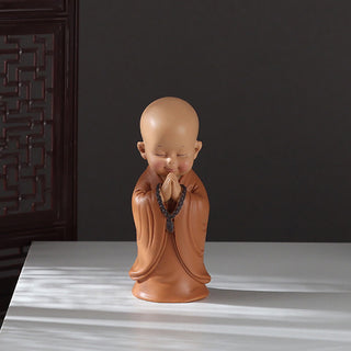 Buddha Gift Small Mini Meditation Praying Monk Serenity Resin Home Decoration