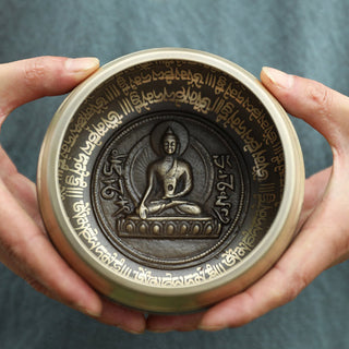 Buddha Gift Tibetan Sound Bowl Handcrafted for Focus and Meditation Peaceful Happiness Singing Bowl Set