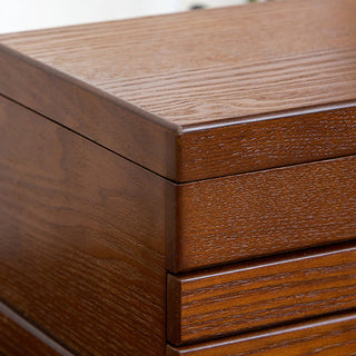 Buddha Gift Retro Wooden Jewelry Box Three-Layer Jewelry Storage Box