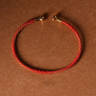 Buddha Gift Simple Design Handmade Luck Braid String Cuff Bracelet