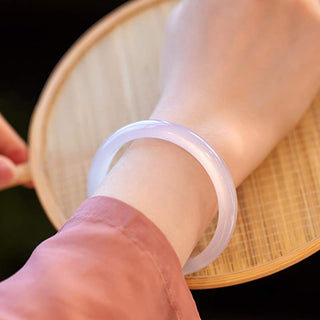 Buddha Gift Natural Chalcedony Harmony Positive Bracelet Bangle