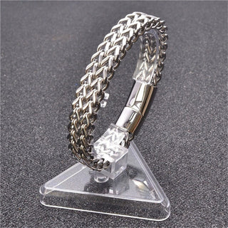 Buddha Gift Fish Scale Magnetic Buckle Titanium Steel Balance Bracelet Bangle